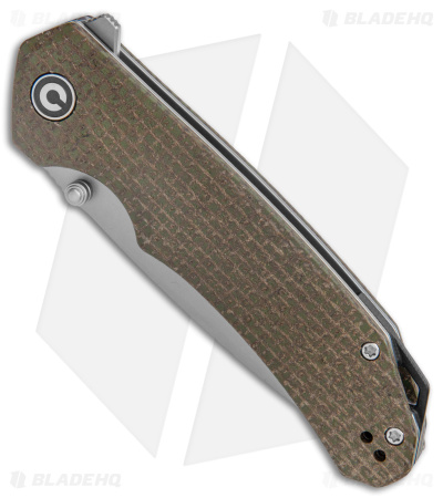 CIVIVI Brazen Tanto Liner Lock Knife Coarse Green Micarta (3.5" SW D2) C2023F