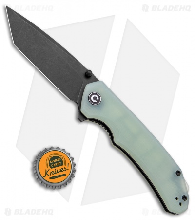 CIVIVI Brazen Tanto Liner Lock Knife Natural Jade G-10 (3.5" Black D2) C2023E