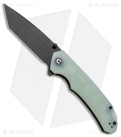CIVIVI Brazen Tanto Liner Lock Knife Natural Jade G-10 (3.5" Black D2) C2023E