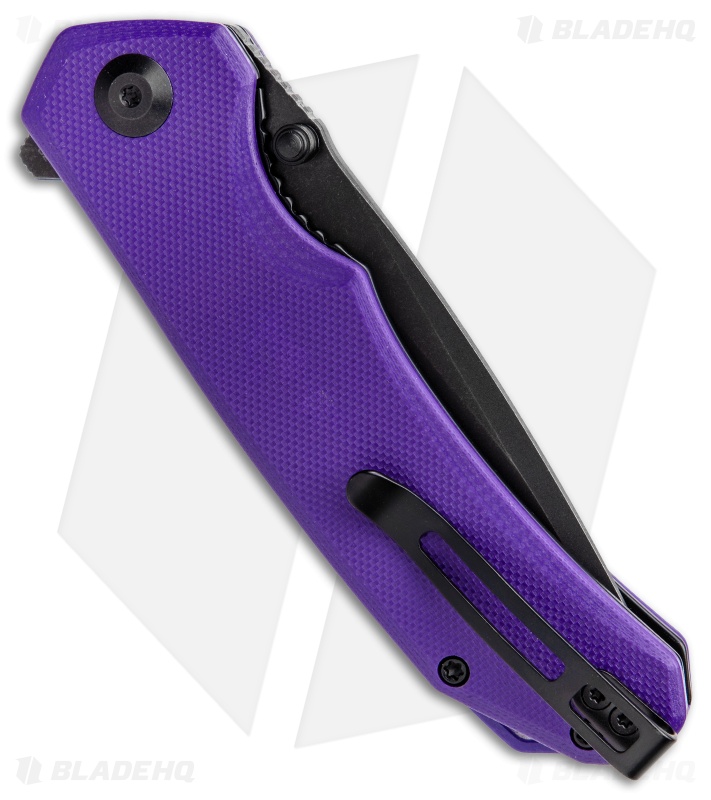 CIVIVI Brazen Tanto Liner Lock Knife Purple G-10 (3.5" Black D2) C2023D