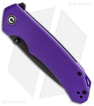 CIVIVI Brazen Tanto Liner Lock Knife Purple G-10 (3.5" Black D2) C2023D
