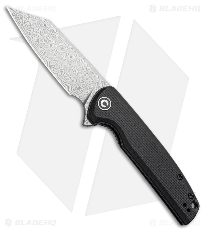 CIVIVI Brigand Liner Lock Knife Black G-10 (3.5" Damascus) C909DS