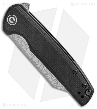 CIVIVI Brigand Liner Lock Knife Black G-10 (3.5" Damascus) C909DS