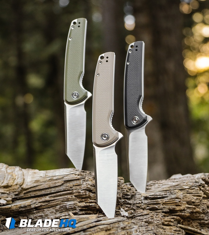 CIVIVI Brigand Liner Lock Knife Black G-10 (3.5" Satin D2) C909C