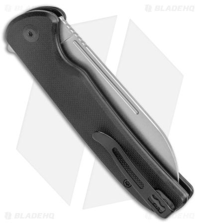 CIVIVI Chevalier Button Lock Flipper Knife Black G-10 (3.5" Satin) C20022-1