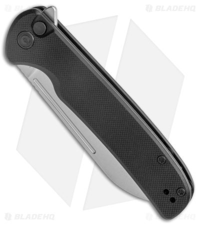 CIVIVI Chevalier Button Lock Flipper Knife Black G-10 (3.5" Satin) C20022-1
