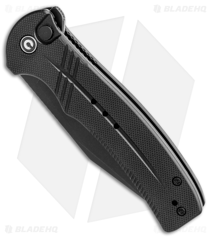 CIVIVI Cogent Button Lock Flipper Knife Black G-10 (3.5" Black) C20038D-1
