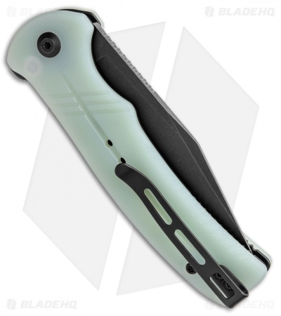 CIVIVI Cogent Button Lock Flipper Knife Natural Jade G-10 (3.5" Black) C20038D-3