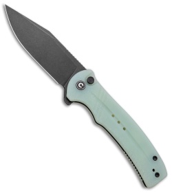 CIVIVI Cogent Button Lock Flipper Knife Natural Jade G-10 (3.5" Black) C20038D-3