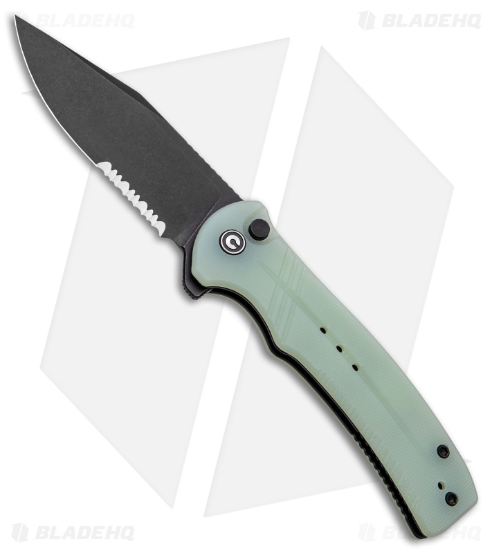 CIVIVI Cogent Button Lock Knife Jade G-10 | Serr | C20038E-3 - BHQ