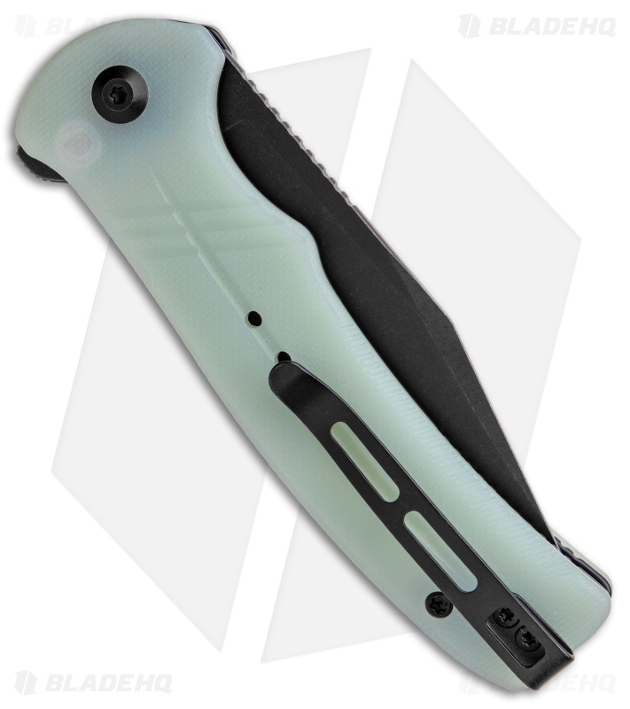 CIVIVI Cogent Button Lock Knife Natural Jade G-10 (3.5" Black Serr) C20038E-3