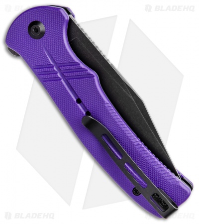 Civivi Cogent C20038D-2 Blackwashed Plain Edge, Purple G10 pocket