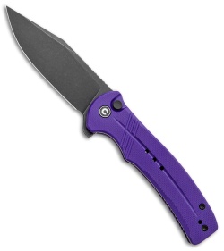 CIVIVI Cogent Button Lock Flipper Knife Purple G-10 (3.5" Black) C20038D-2