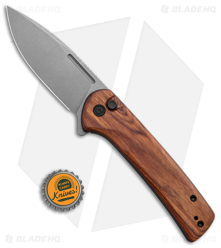 CIVIVI Conspirator Button Lock Knife Cuibourtia Wood (3.5" SW) C21006-3