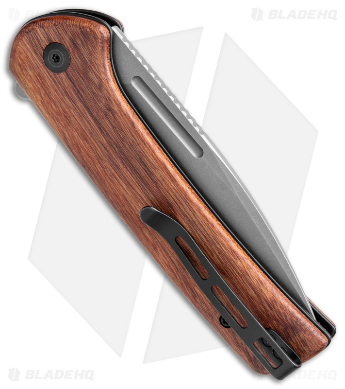 CIVIVI Conspirator Button Lock Knife Cuibourtia Wood (3.5" SW) C21006-3