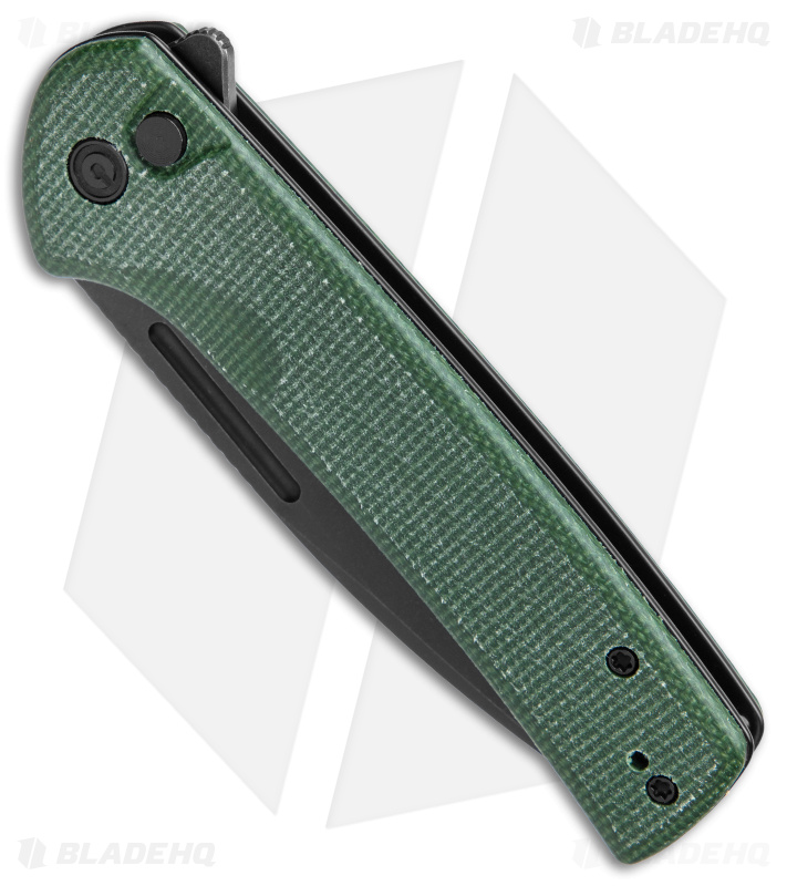CIVIVI Conspirator Button Lock Knife Green Micarta (3.5" Black SW) C21006-2