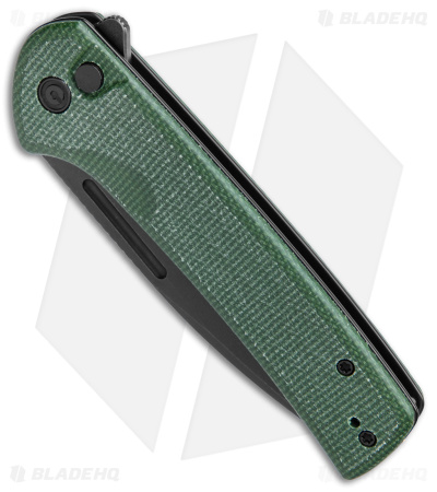 CIVIVI Conspirator Button Lock Knife Green Micarta (3.5" Black SW) C21006-2