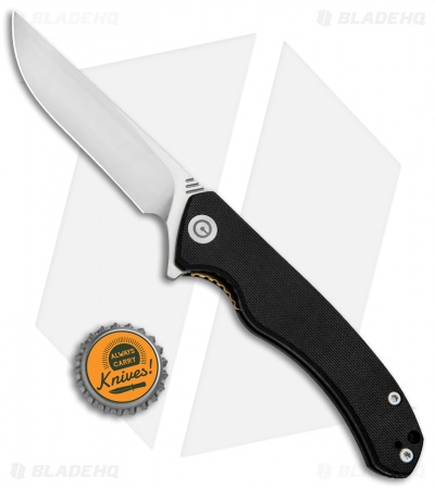 CIVIVI Courser Flipper Liner Lock Knife Black G-10 (3.4" Satin) C804C