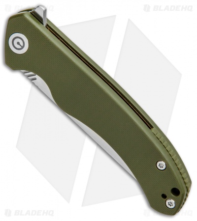 CIVIVI Courser Flipper Liner Lock Knife OD Green G-10 (3.4" Satin) C804A