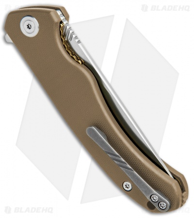CIVIVI Courser Flipper Liner Lock Knife Tan G-10 (3.4" Satin) C804B