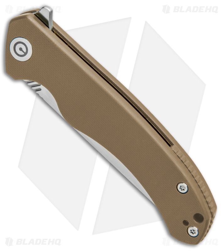 CIVIVI Courser Flipper Liner Lock Knife Tan G-10 (3.4" Satin) C804B
