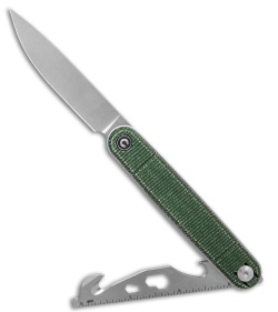 CIVIVI Crit Liner Lock Knife Multi-Tool Green Micarta (3.2" SW)