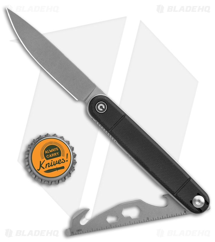 CIVIVI Crit Liner Lock Knife Multi-Tool Black G-10 (3.2" SW)