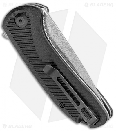 CIVIVI Durus Liner Lock Knife Black G-10 (3" Damascus) C906DS