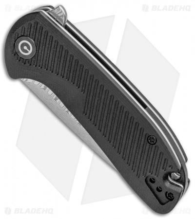 CIVIVI Durus Liner Lock Knife Black G-10 (3" Damascus) C906DS