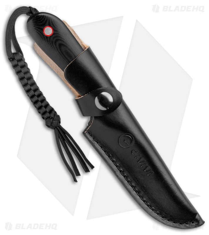 CIVIVI Elementum Fixed Blade Knife Contoured Black G-10 (4" Satin)