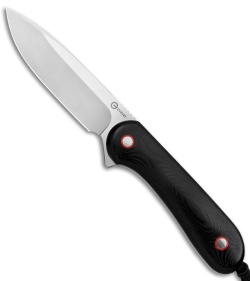 CIVIVI Elementum Fixed Blade Knife Contoured Black G-10 (4" Satin)