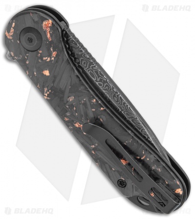 CIVIVI Elementum Liner Lock Knife Copper Shred Carbon Fiber (2.9" Damascus) 