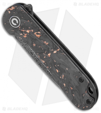 CIVIVI Elementum Liner Lock Knife Copper Shred Carbon Fiber (2.9" Damascus) 