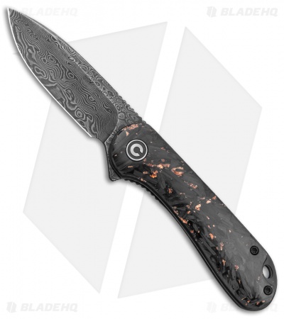 CIVIVI Elementum Liner Lock Knife Copper Shred Carbon Fiber (2.9" Damascus) 