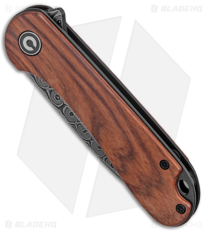 CIVIVI Elementum Liner Lock Knife Cuibourtia Wood (2.9" Damascus) C907DS-2