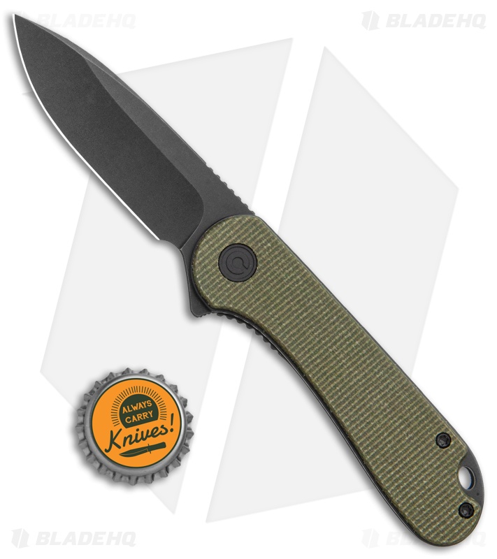 CIVIVI Elementum Liner Lock Knife Green Micarta (2.9" Black SW S35VN)