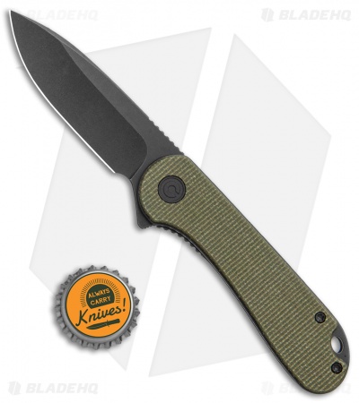 CIVIVI Elementum Liner Lock Knife Green Micarta (2.9" Black SW S35VN)