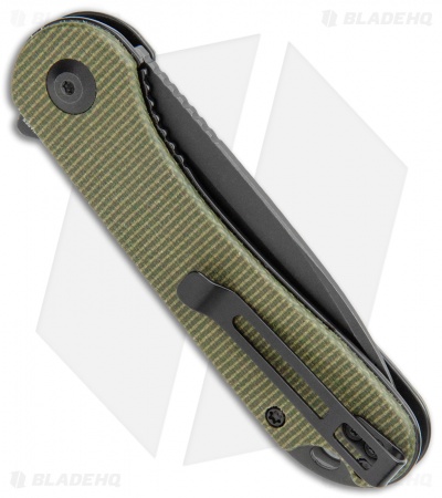 CIVIVI Elementum Liner Lock Knife Green Micarta (2.9" Black SW S35VN)