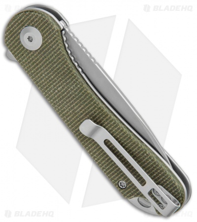 CIVIVI Elementum Liner Lock Knife Green Micarta (2.9" Stonewash S35VN)