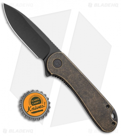 CIVIVI Elementum Liner Lock Knife Brass (2.9" Black Stonewash)  