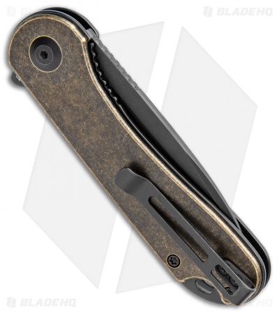 CIVIVI Elementum Liner Lock Knife Brass (2.9" Black Stonewash)  