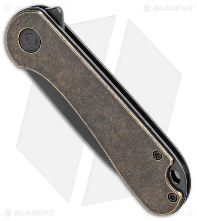 CIVIVI Elementum Liner Lock Knife Brass (2.9" Black Stonewash)  