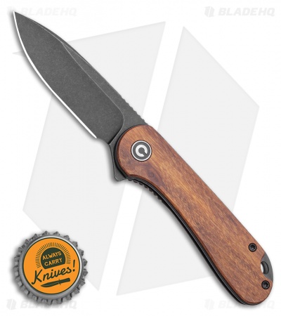 CIVIVI Elementum Liner Lock Knife Cuibourtia Wood  (2.9" Black  D2) C907U