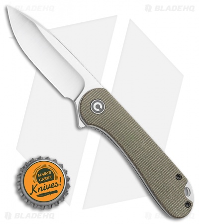 CIVIVI Elementum Liner Lock Knife Dark Green Micarta (2.9" Satin D2)