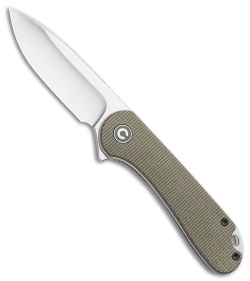 CIVIVI Elementum Liner Lock Knife Dark Green Micarta (2.9" Satin D2)