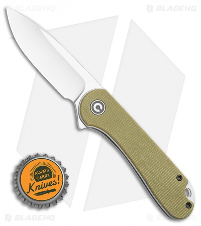 CIVIVI Elementum Liner Lock Knife Olive Micarta (2.9" Satin D2) C907S