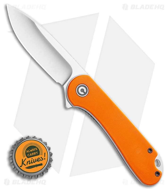 CIVIVI Elementum Liner Lock Knife Orange G-10 (2.9" Satin D2) C907R