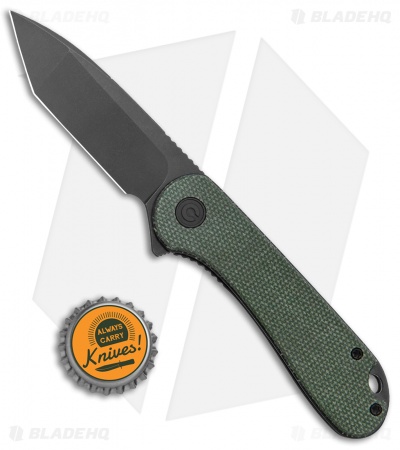 CIVIVI Elementum Tanto Liner Lock Knife Green Micarta (2.9" Black SW D2)