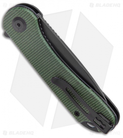 CIVIVI Elementum Tanto Liner Lock Knife Green Micarta (2.9" Black SW D2)