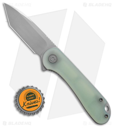 CIVIVI Elementum Tanto Liner Lock Knife Natural G-10 (2.9" Bead Blasted S35VN) 